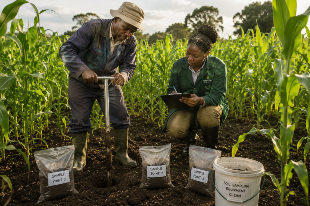 Soil sampling in agricultural field